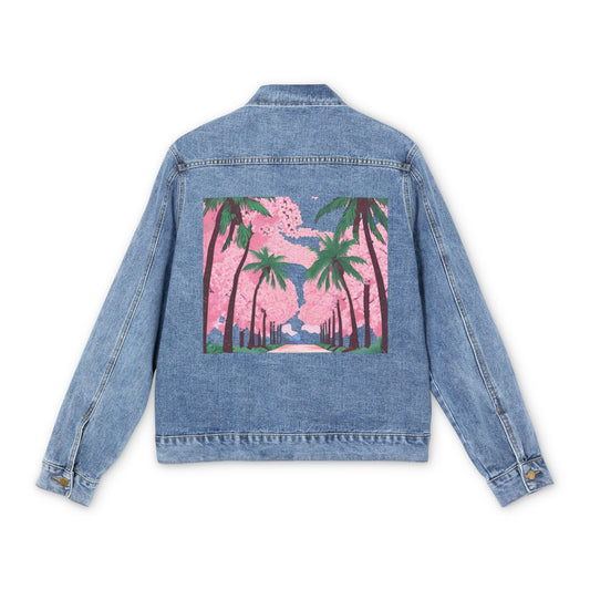 Shinobreeze Men's Denim Jacket - Cherry Bliss