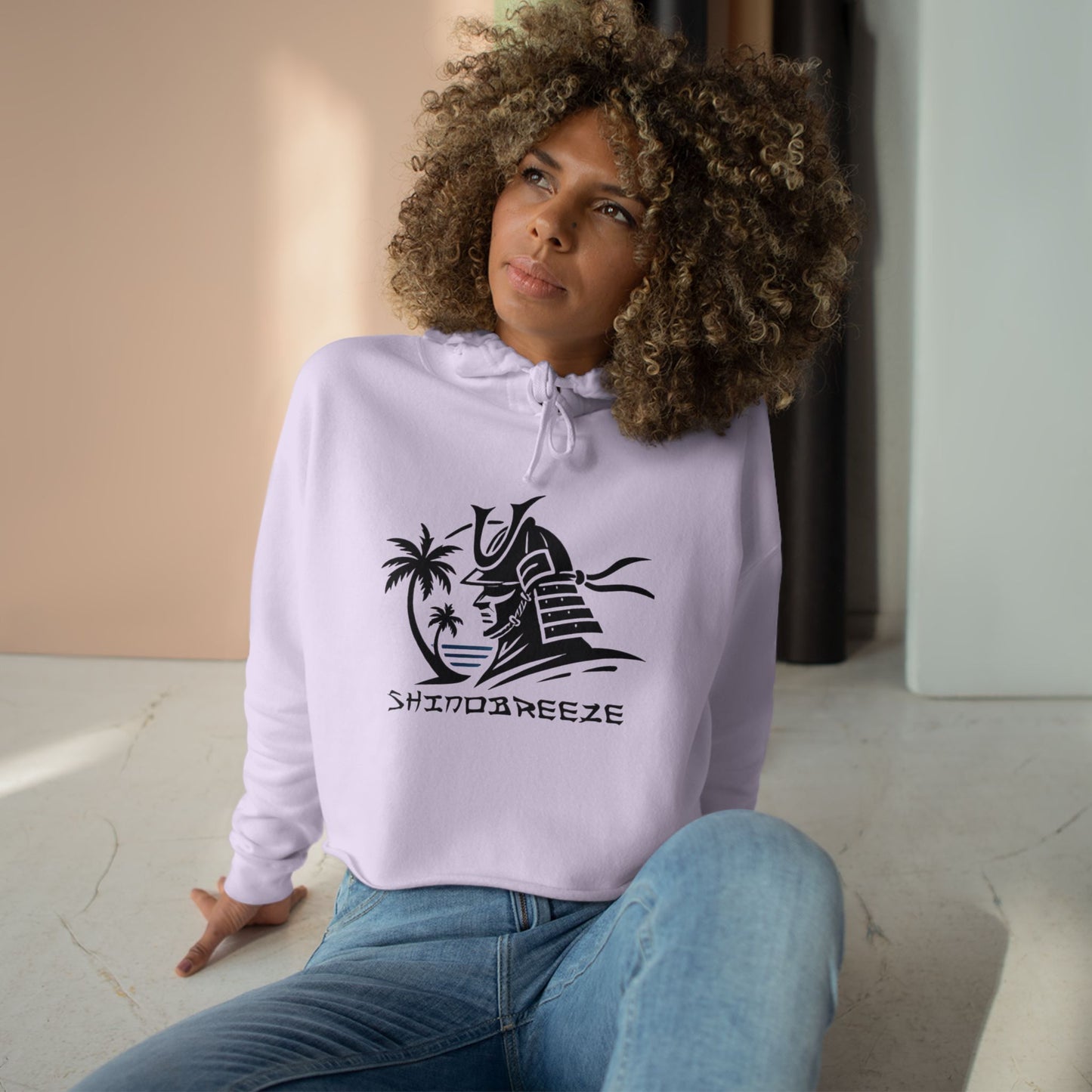 Shinobreeze Women's Crop Hoodie - Cherry Blossom Dreams