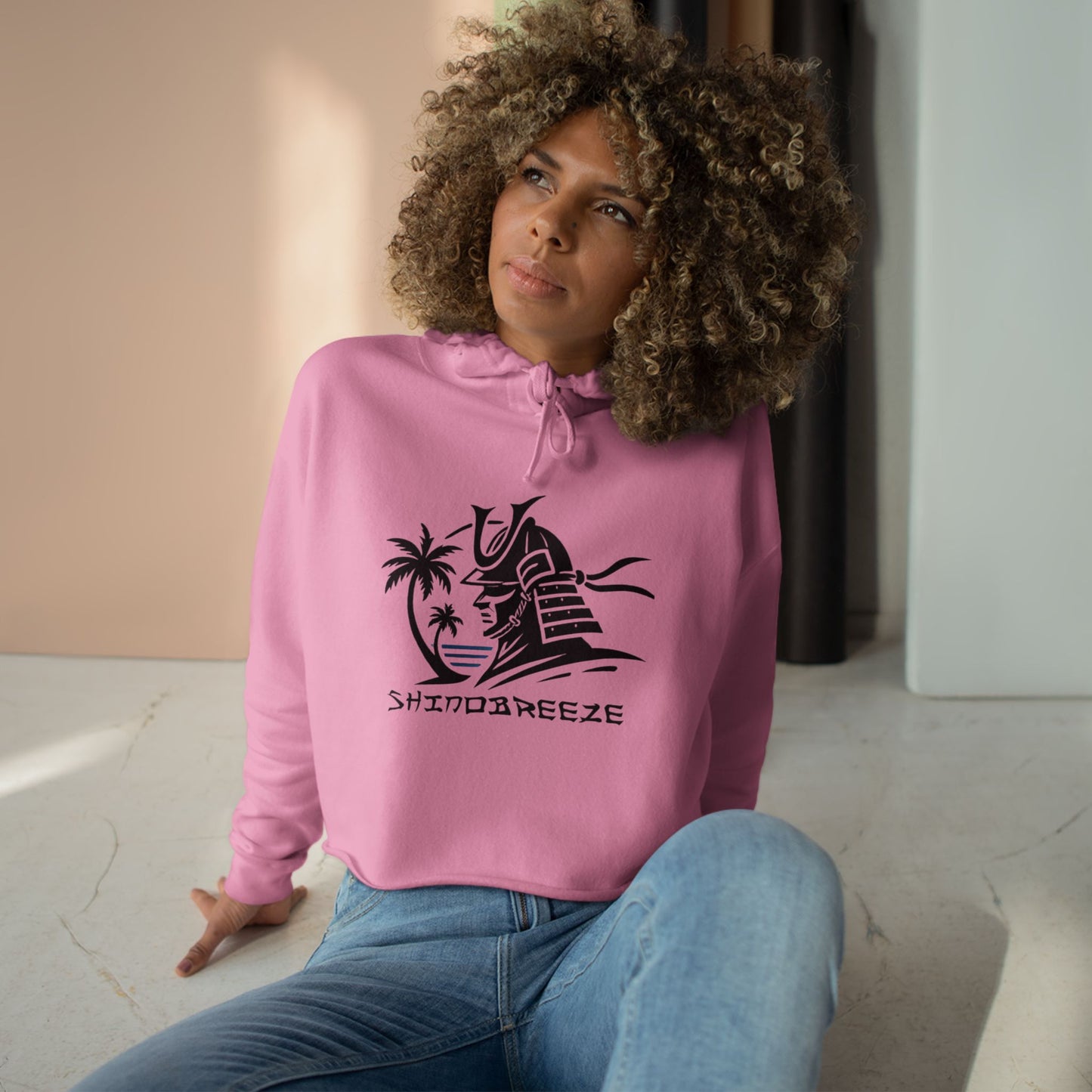 Shinobreeze Women's Crop Hoodie - Cherry Blossom Dreams