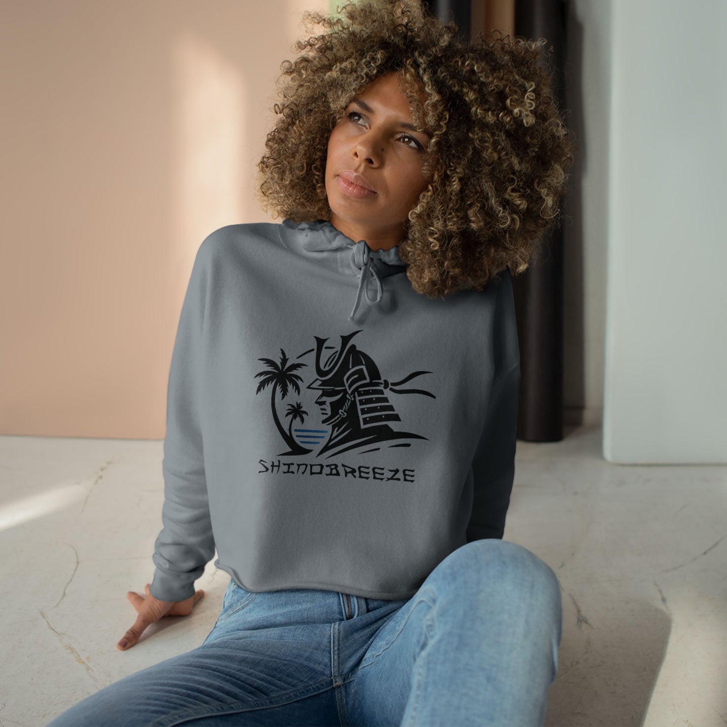 Shinobreeze Women's Crop Hoodie - Cherry Blossom Dreams